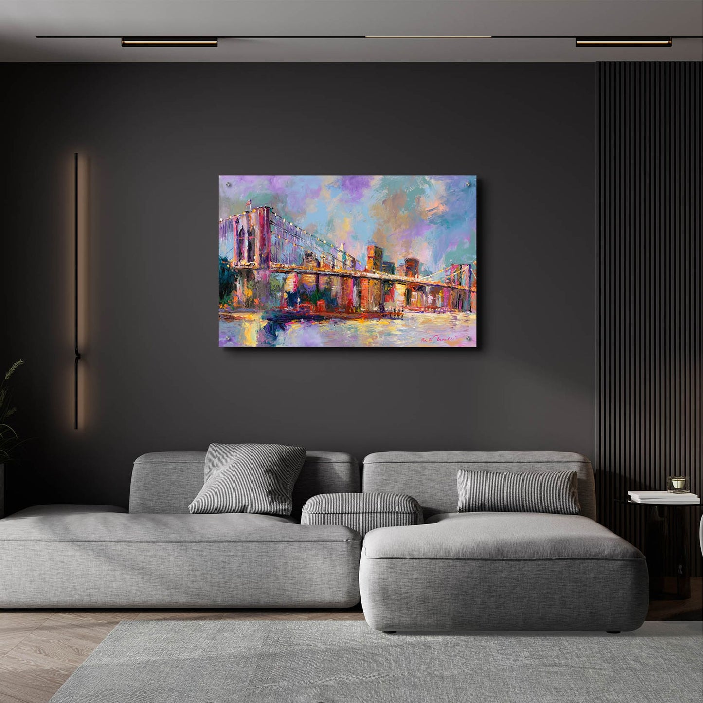 Epic Art 'Brooklyn Bridge' by Richard Wallich, Acrylic Glass Wall Art,36x24