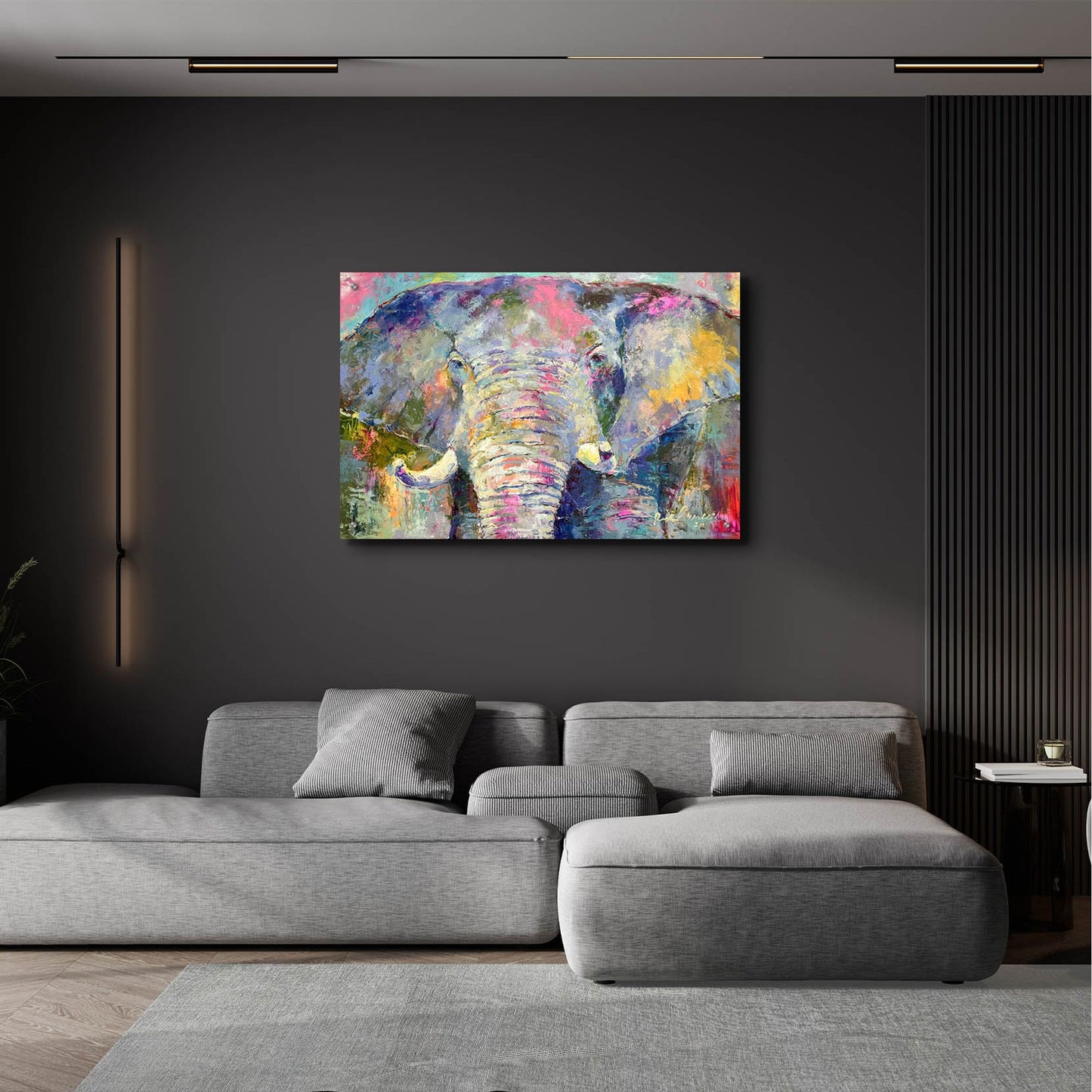 Epic Art 'Elephant 22' by Richard Wallich, Acrylic Glass Wall Art,36x24