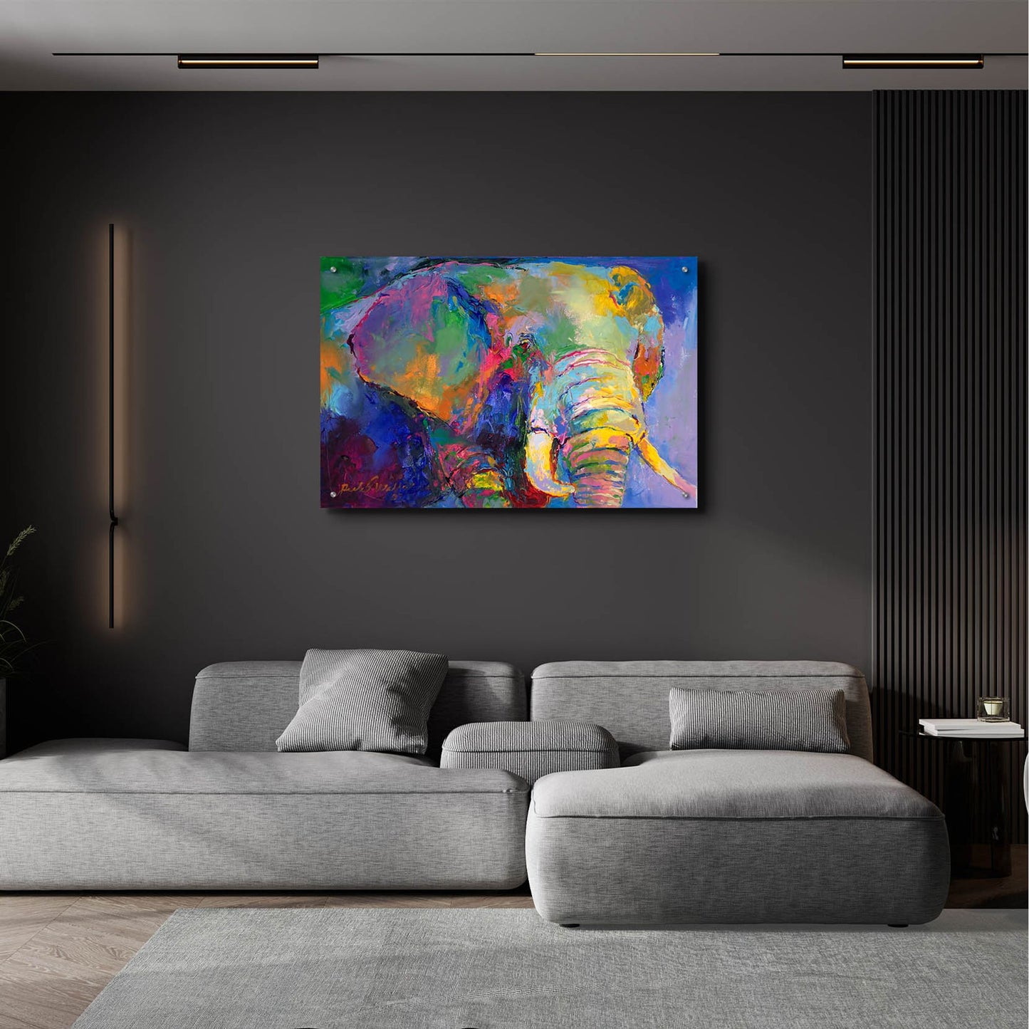 Epic Art 'Elephant 23' by Richard Wallich, Acrylic Glass Wall Art,36x24