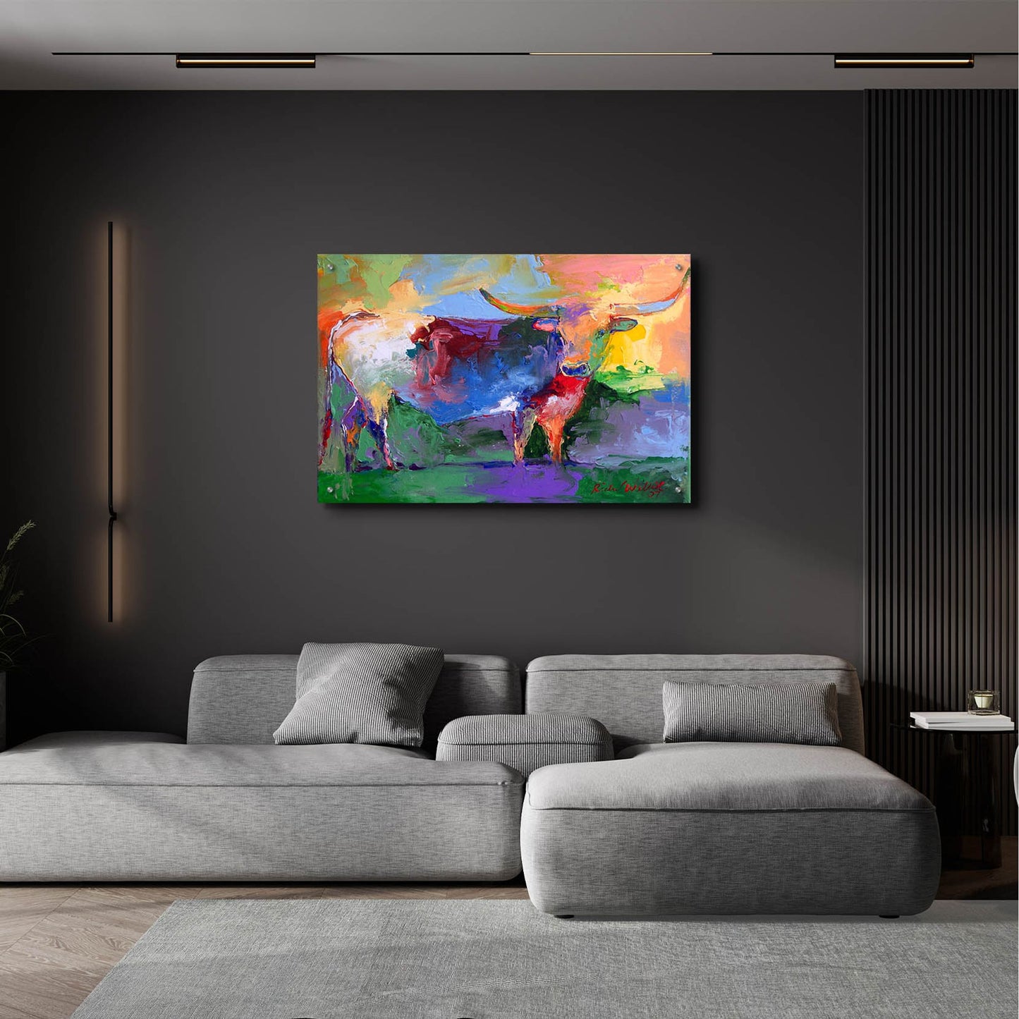 Epic Art 'Bull' by Richard Wallich, Acrylic Glass Wall Art,36x24