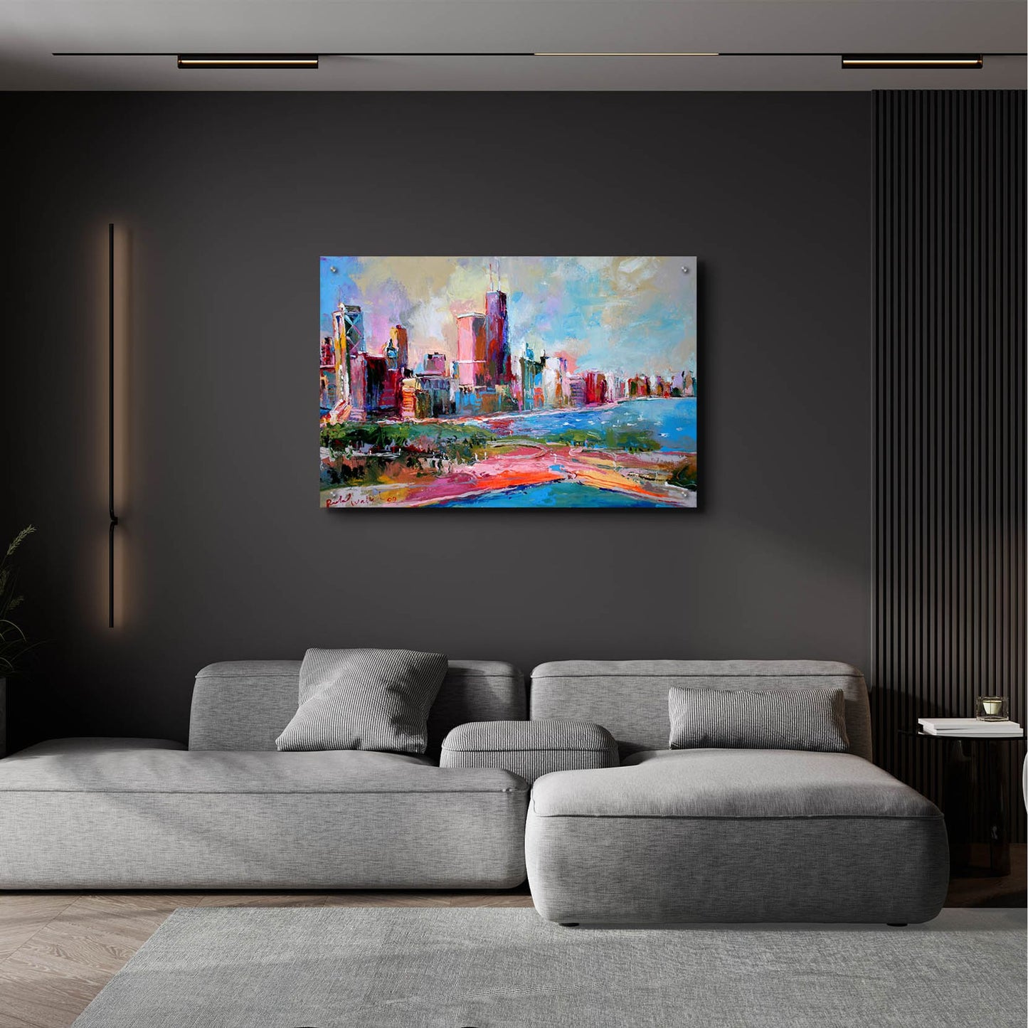 Epic Art 'Cityscape' by Richard Wallich, Acrylic Glass Wall Art,36x24