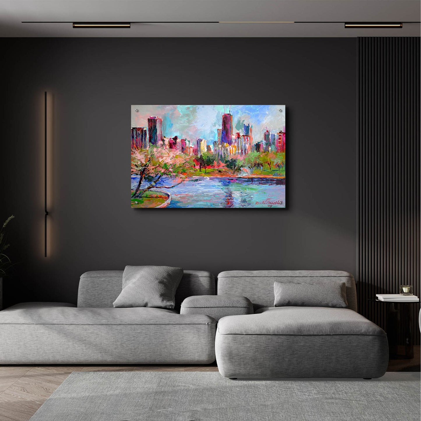 Epic Art 'Cityscape 2' by Richard Wallich, Acrylic Glass Wall Art,36x24