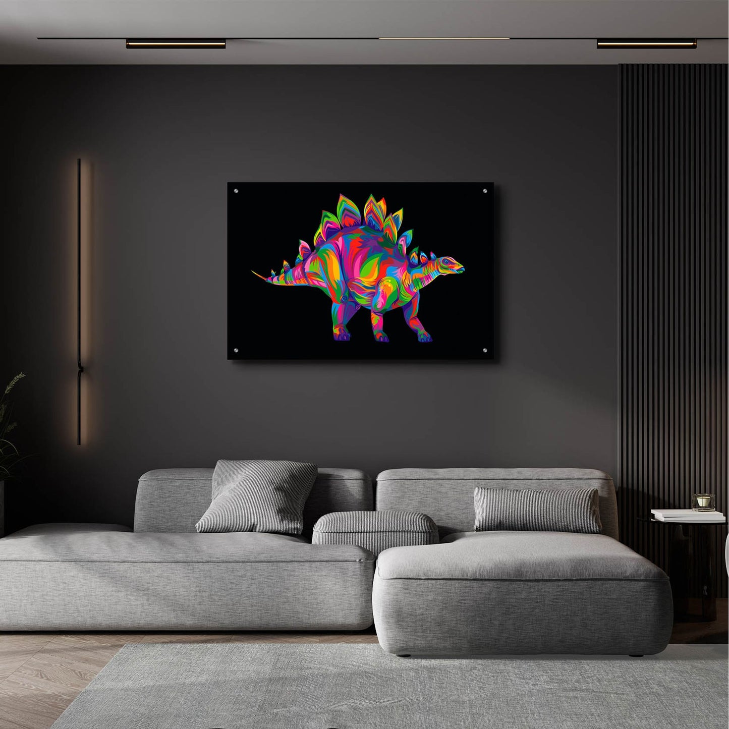 Epic Art 'Stegosaurus' by Bob Weer, Acrylic Glass Wall Art,36x24