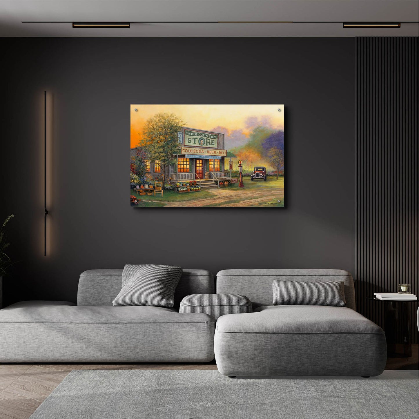 Epic Art 'Old Country Store' by John Zaccheo, Acrylic Glass Wall Art,36x24