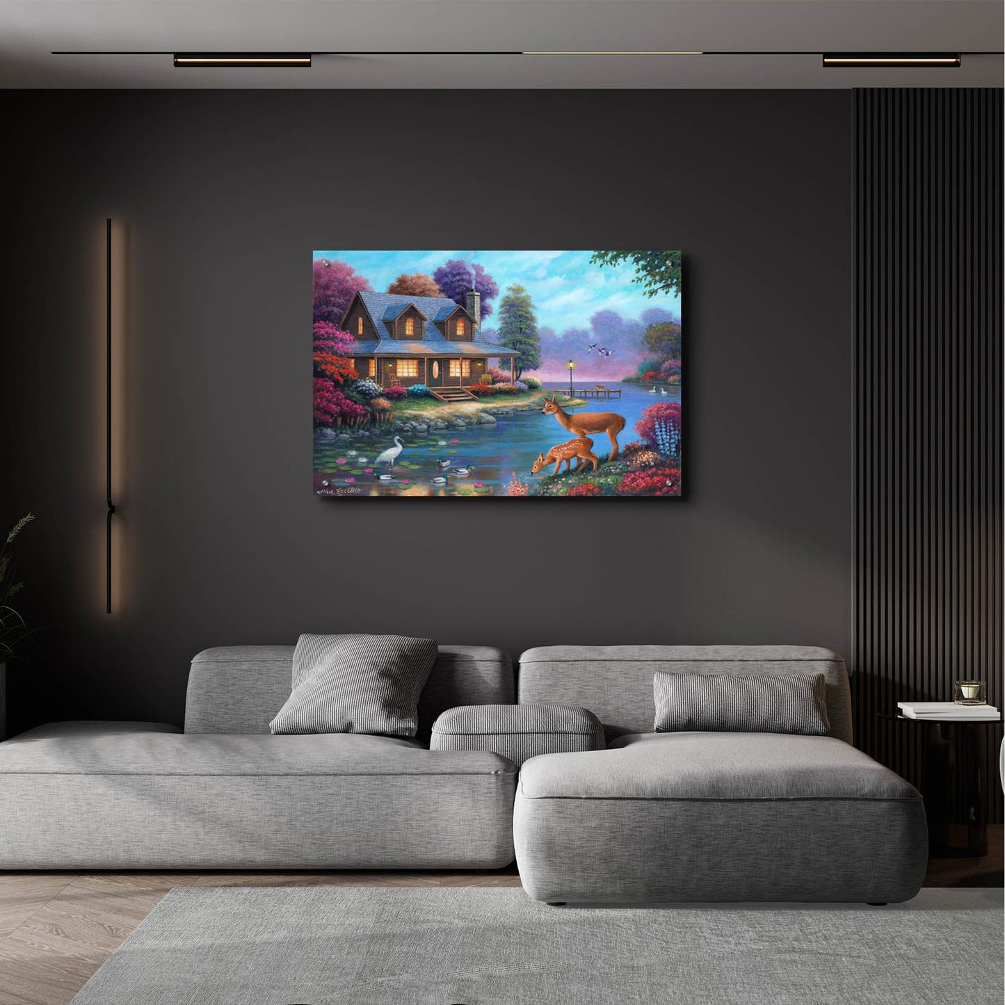 Epic Art 'Comfy Cozy Cottage' by John Zaccheo, Acrylic Glass Wall Art,36x24