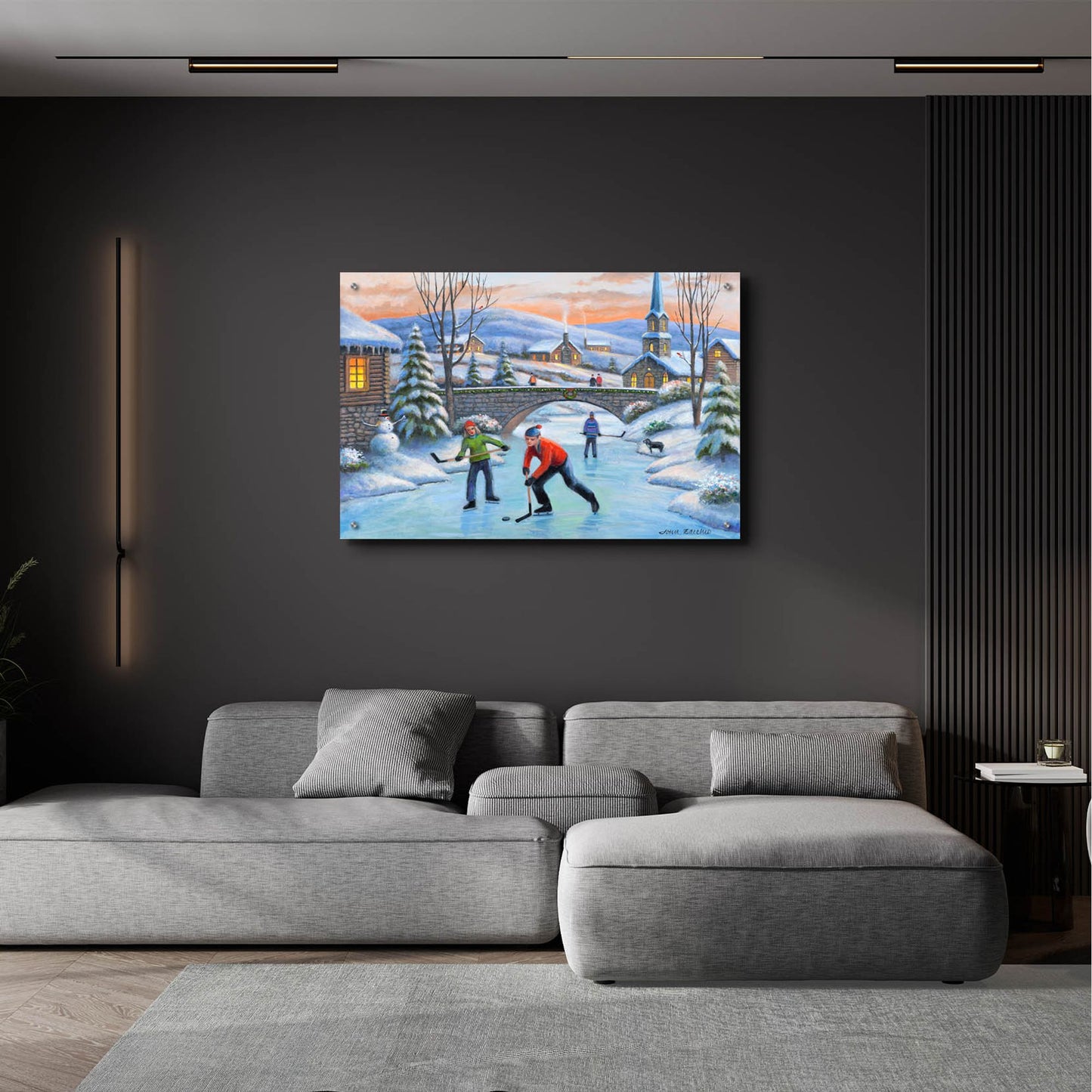 Epic Art 'Going for the Goal' by John Zaccheo, Acrylic Glass Wall Art,36x24