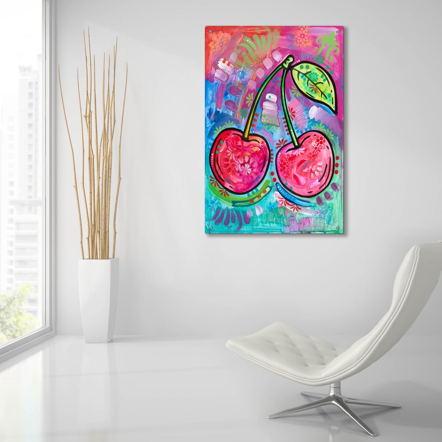 Epic Art 'Cherry Time' by Dean Russo, Acrylic Glass Wall Art,24x36