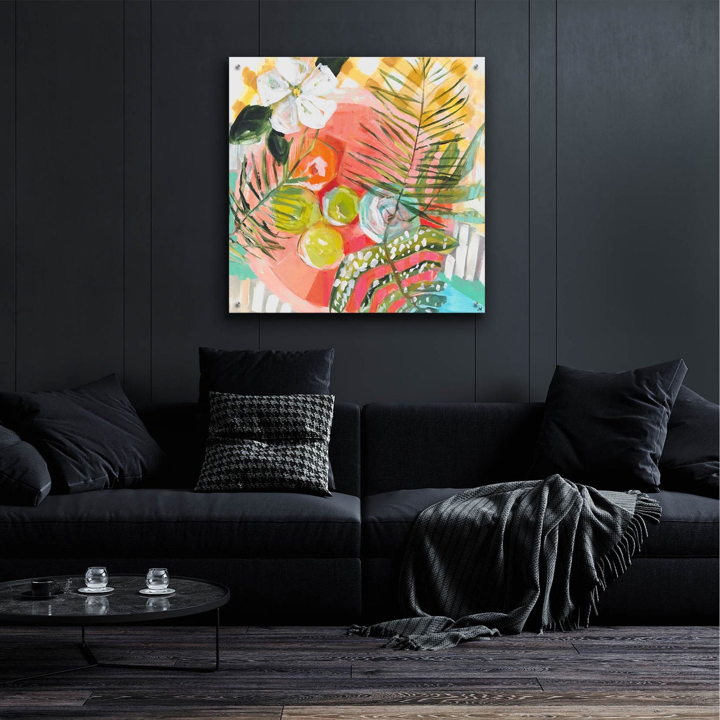 Epic Art 'Tropical Tablescape' by Jenny Westenhofer, Acrylic Glass Wall Art,36x36