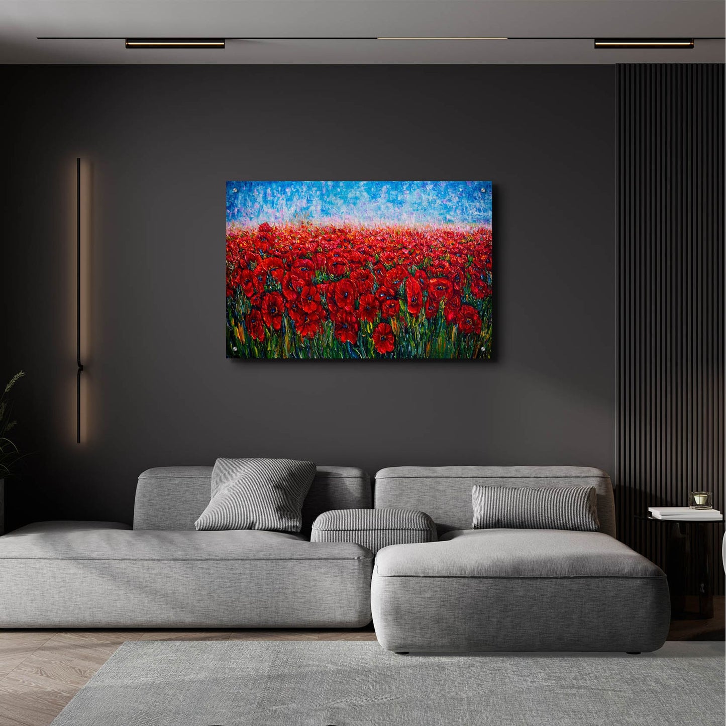 Epic Art 'Field of Happiness ' by Lena Owens, Acrylic Glass Wall Art,36x24