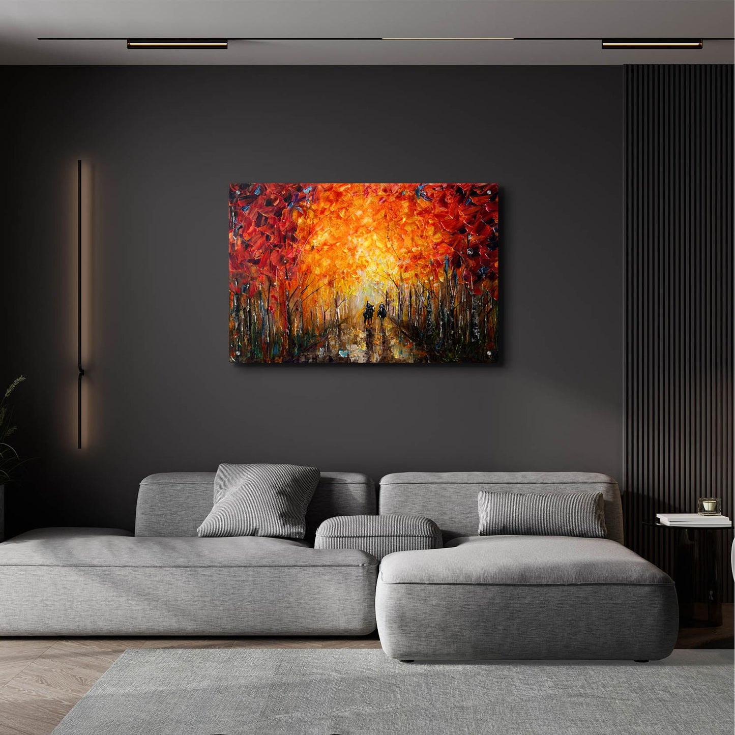 Epic Art 'Horseback Riding In The Forest' by Lena Owens, Acrylic Glass Wall Art,36x24