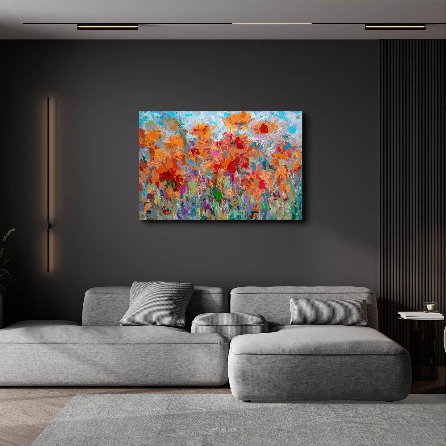 Epic Art 'The Visionary Poetry Abstract II' by Lena Owens, Acrylic Glass Wall Art,36x24