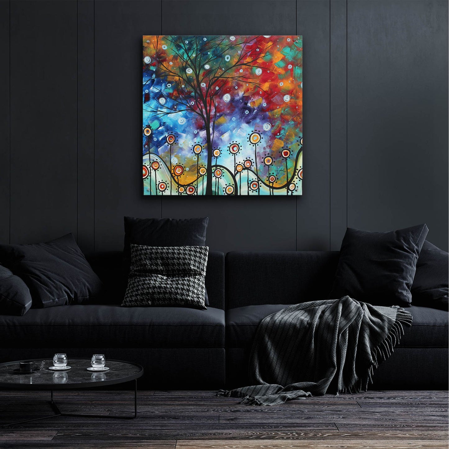Epic Art 'Field of Joy' by Megan Duncanson, Acrylic Glass Wall Art,36x36