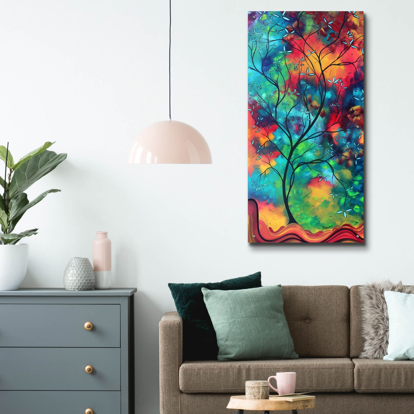 Epic Art 'Colored Inspiration ' by Megan Duncanson, Acrylic Glass Wall Art,24x48