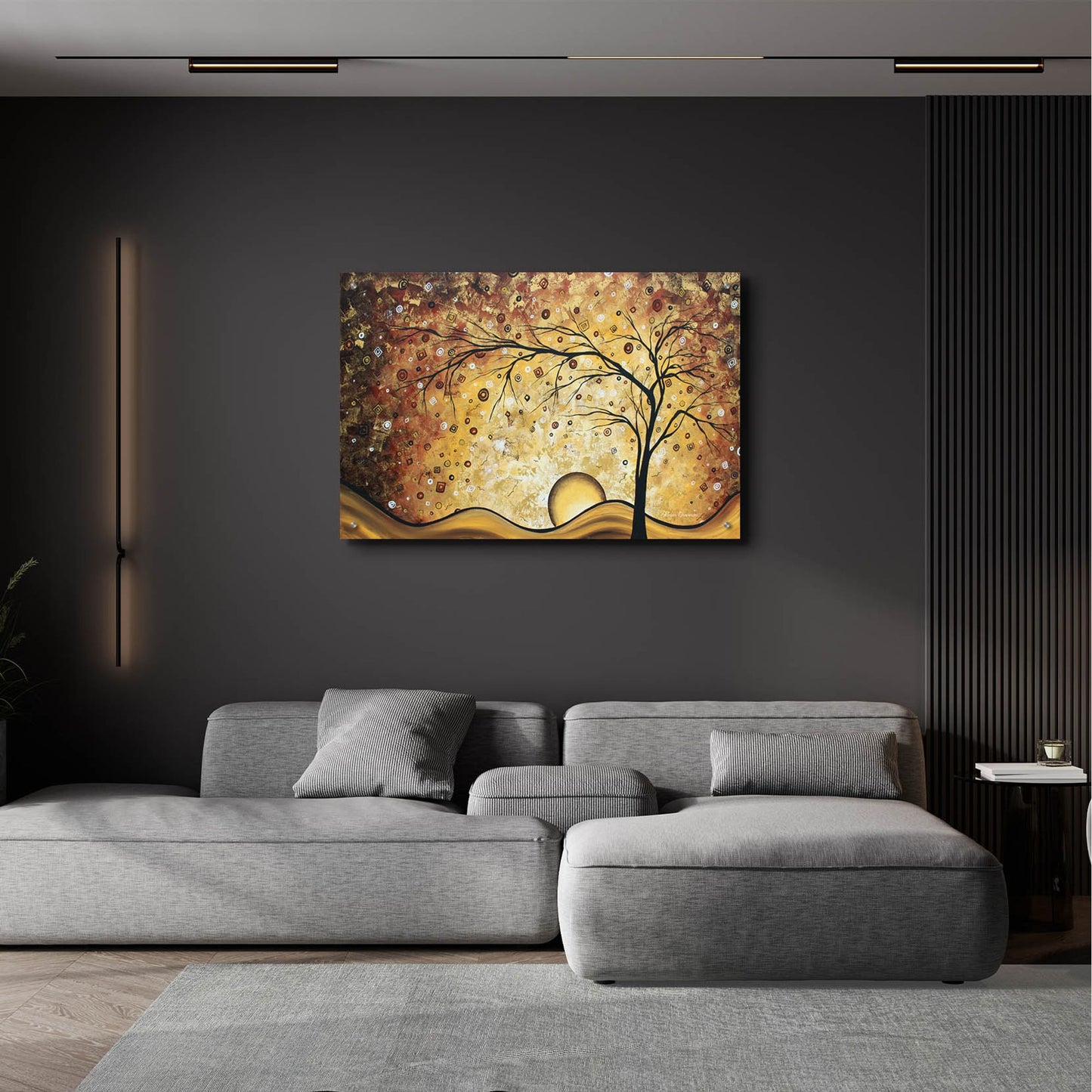 Epic Art 'Golden Rhapsody' by Megan Duncanson, Acrylic Glass Wall Art,36x24