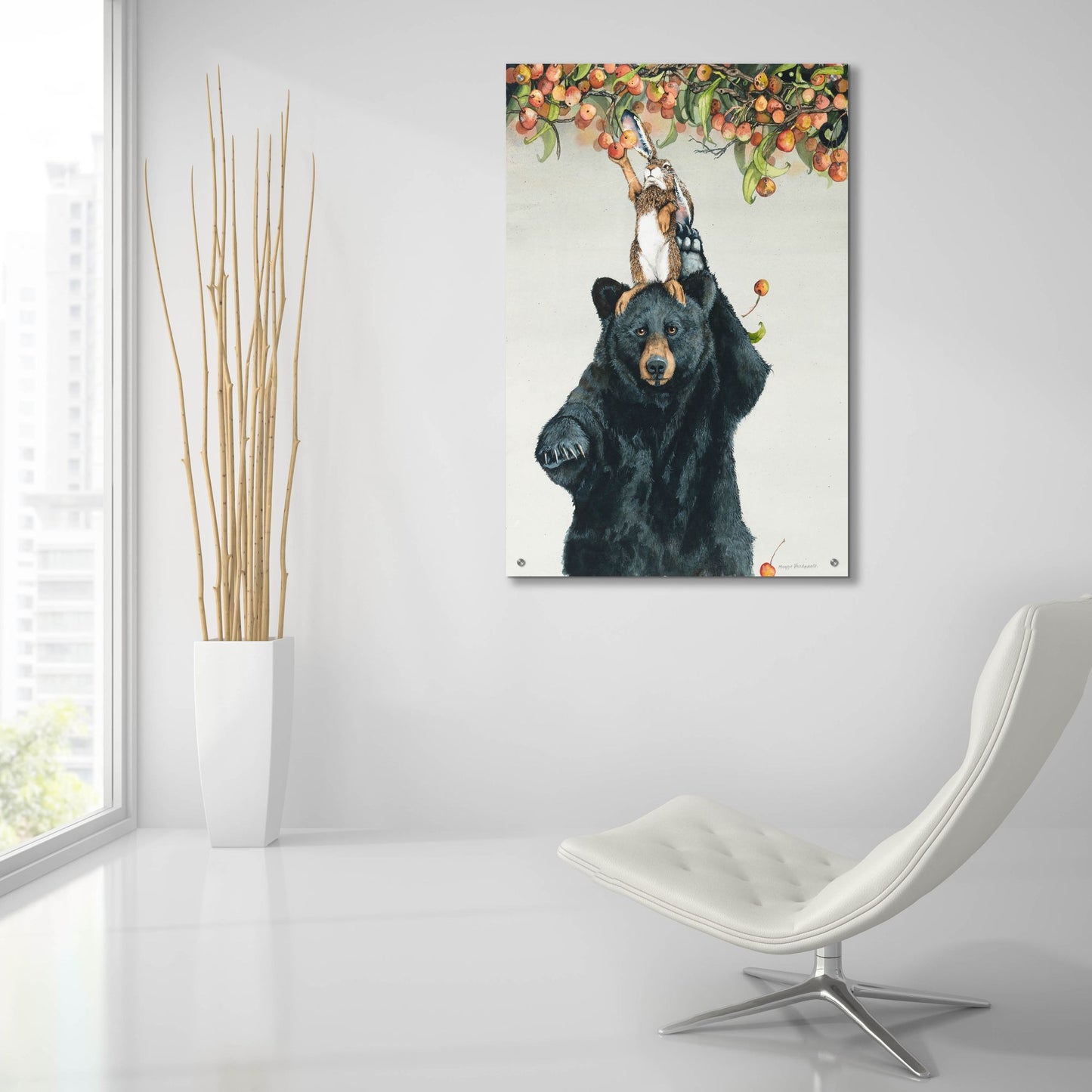 Epic Art 'Bearing Bunnies' by Maggie Vandewalle, Acrylic Glass Wall Art,24x36