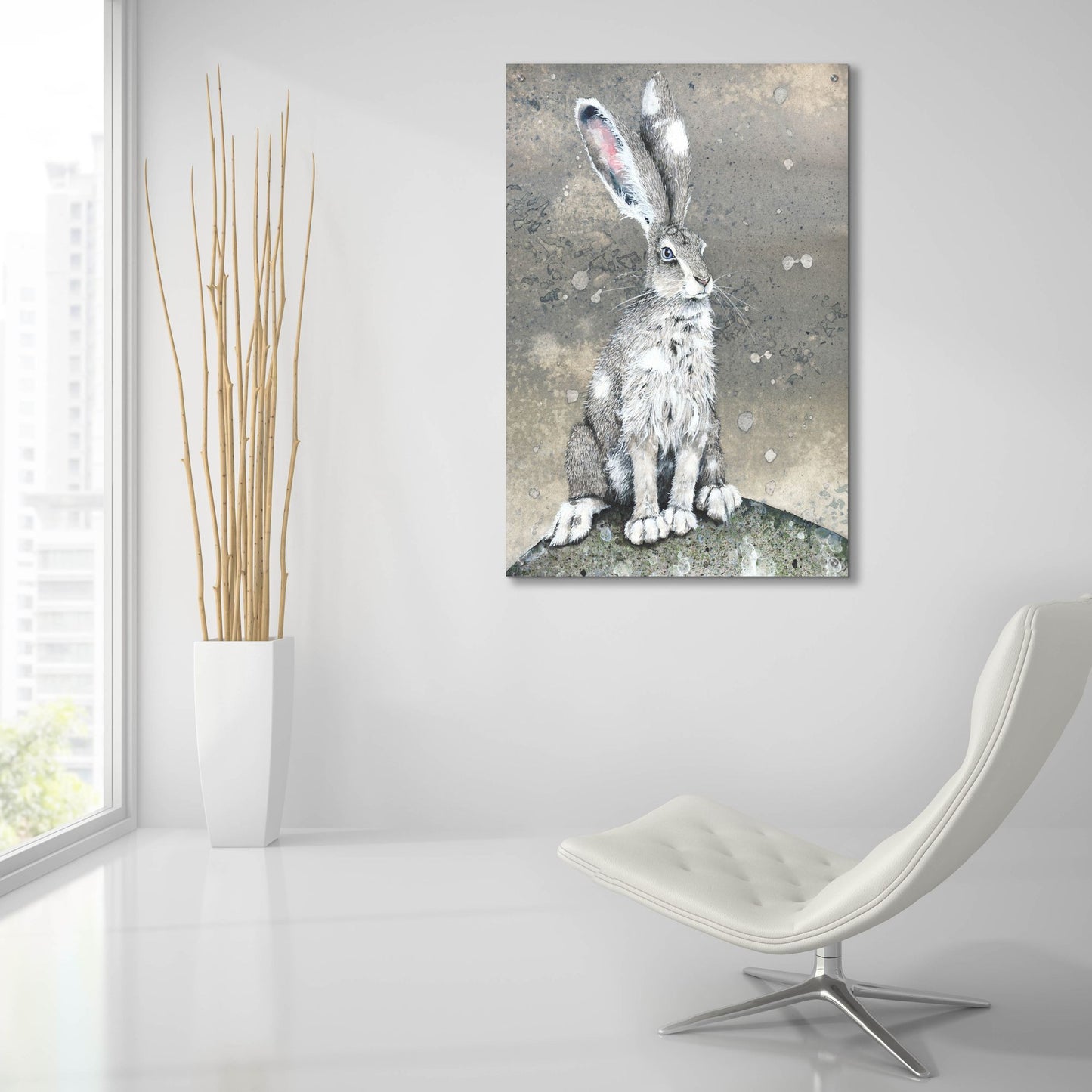 Epic Art 'Silver' by Maggie Vandewalle, Acrylic Glass Wall Art,24x36