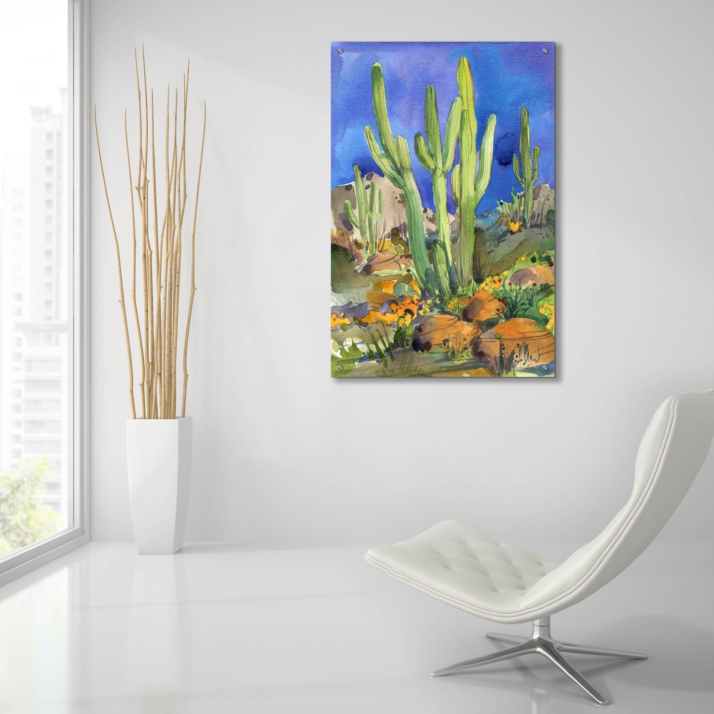 Epic Art 'Desert Landscape I' by Paul Brent, Acrylic Glass Wall Art,24x36