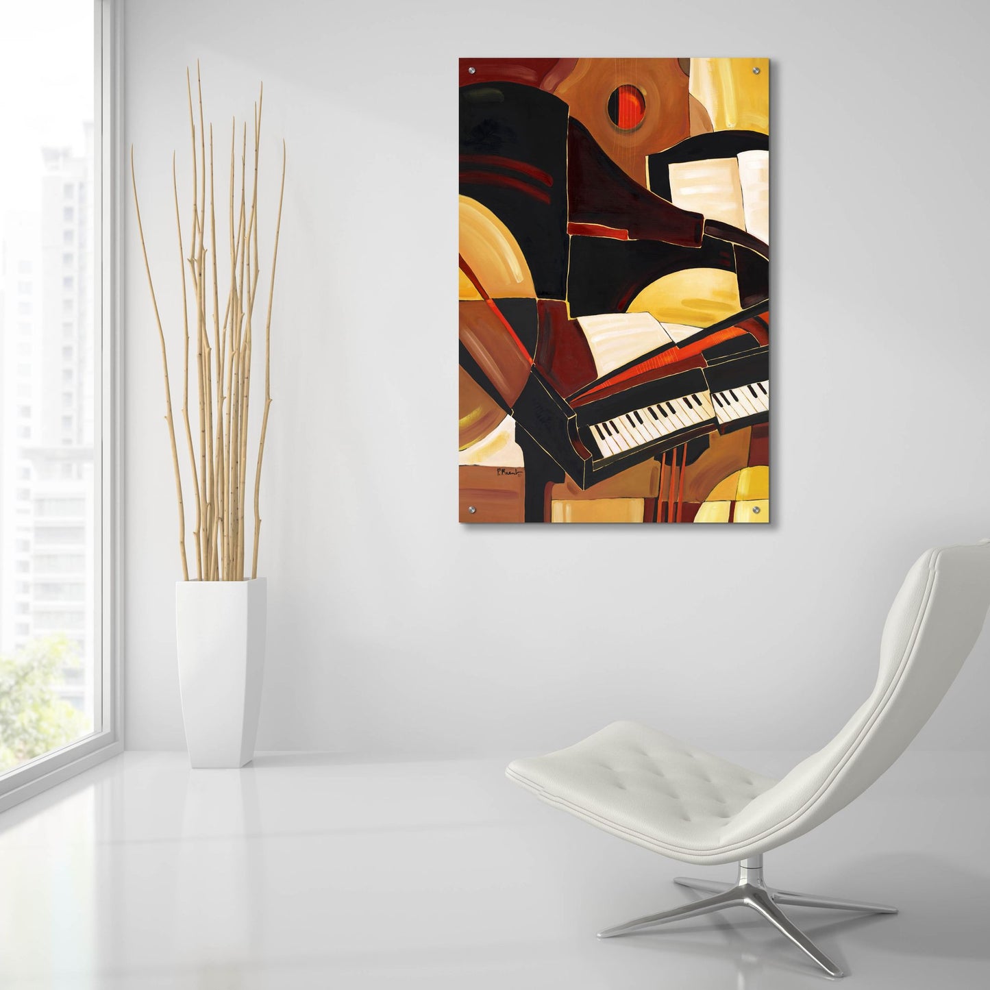 Epic Art 'Abstract Piano' by Paul Brent, Acrylic Glass Wall Art,24x36