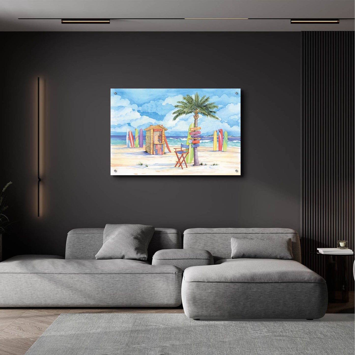 Epic Art 'Beach Signs- Surf Shack' by Paul Brent, Acrylic Glass Wall Art,36x24
