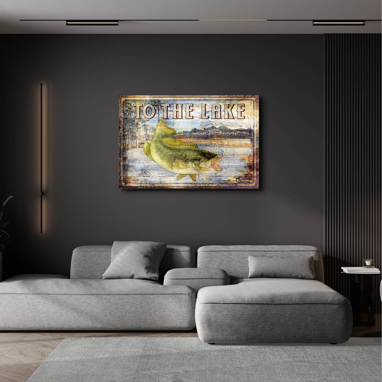 Epic Art 'Fish Signs-Bass' by Paul Brent, Acrylic Glass Wall Art,36x24