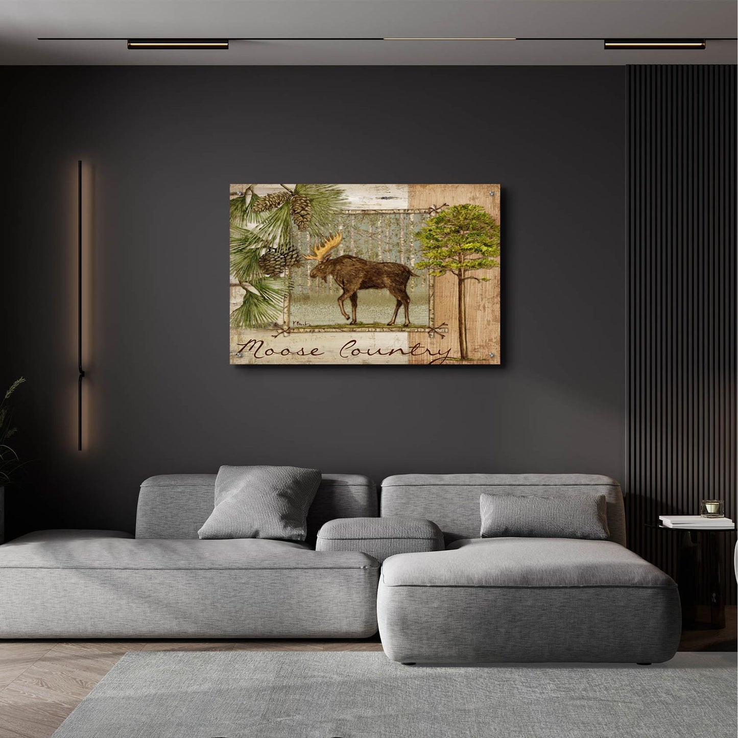 Epic Art 'Moose Country' by Paul Brent, Acrylic Glass Wall Art,36x24