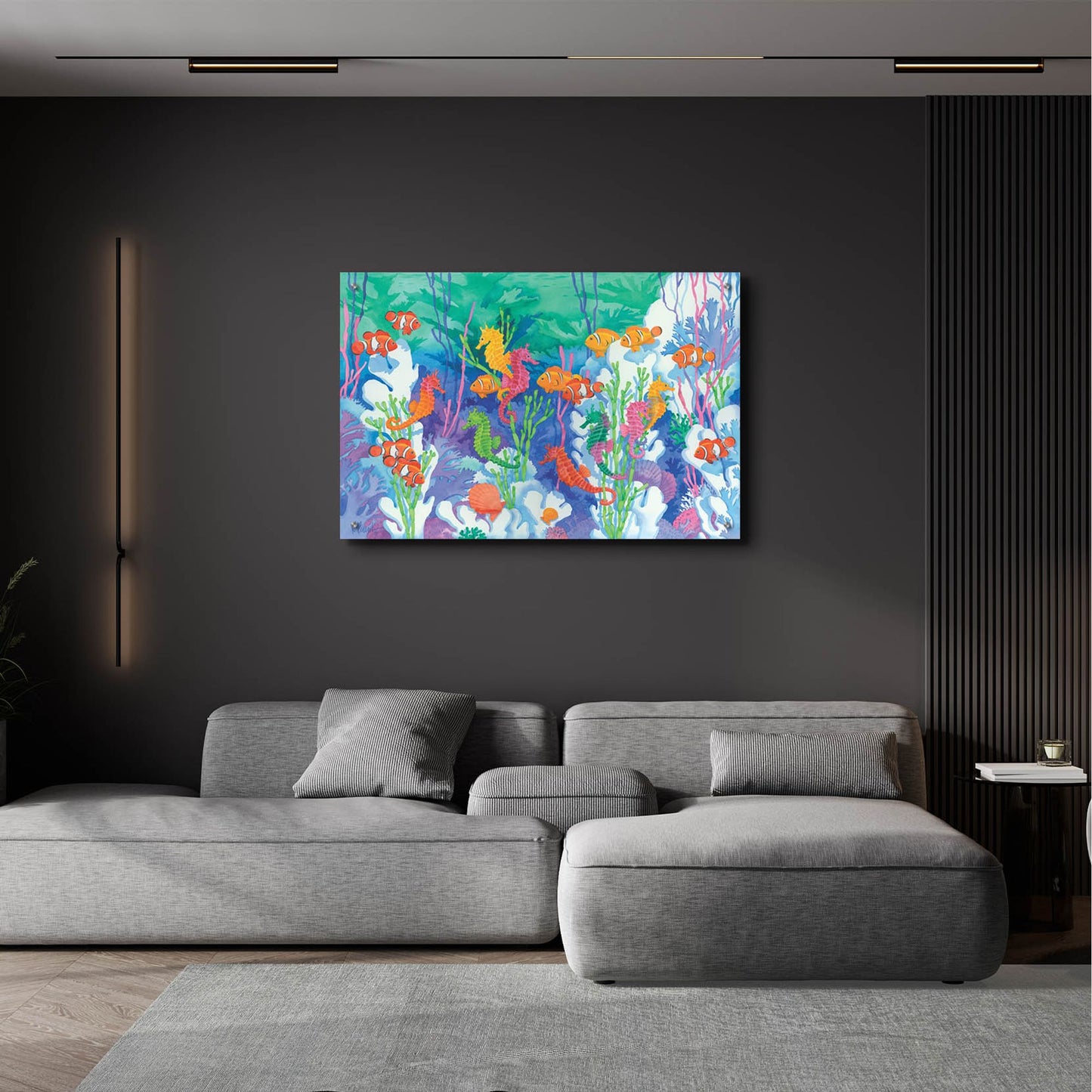 Epic Art 'Seahorse Lagoon' by Paul Brent, Acrylic Glass Wall Art,36x24