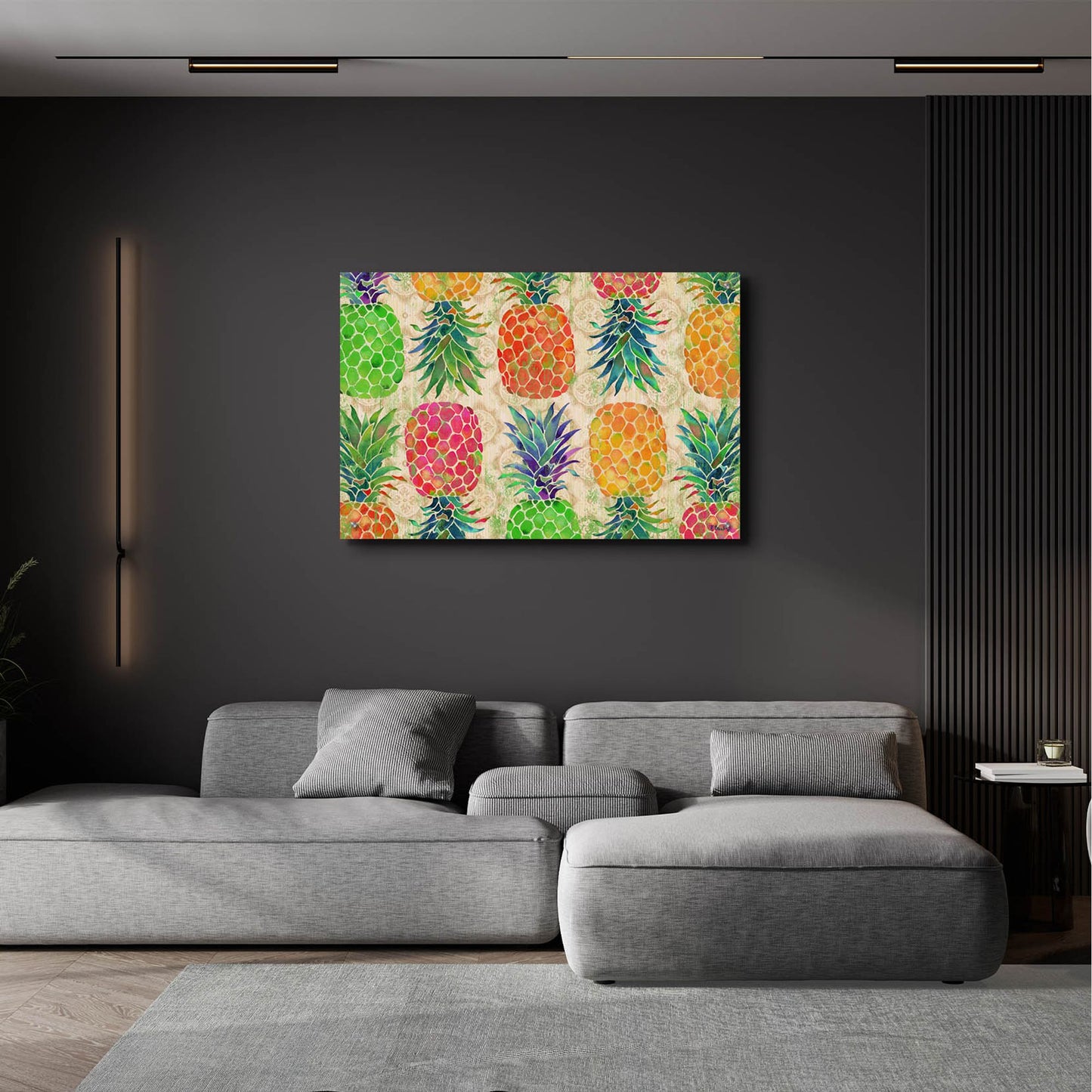 Epic Art 'Fruit Ikat Horizontal' by Paul Brent, Acrylic Glass Wall Art,36x24