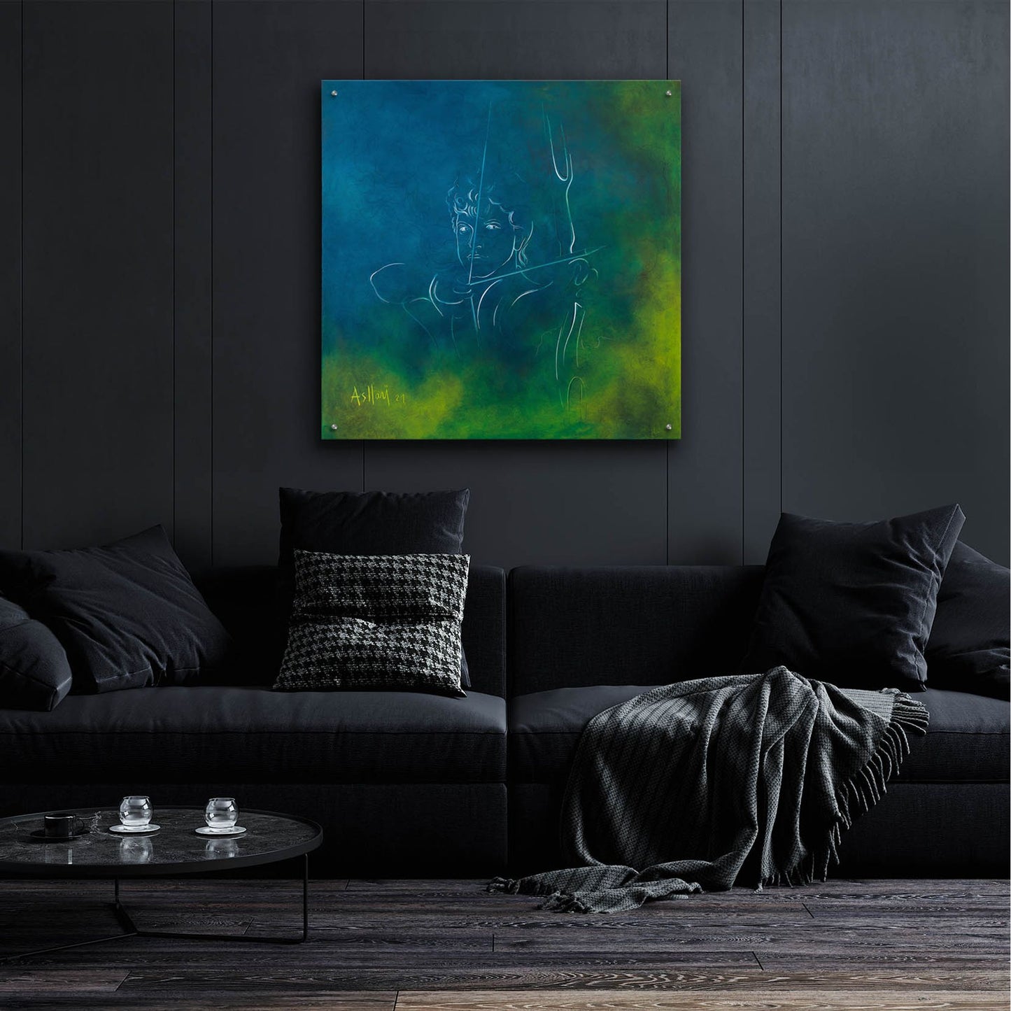 Epic Art 'Sagittarius' by Samedin Asllani, Acrylic Glass Wall Art,36x36