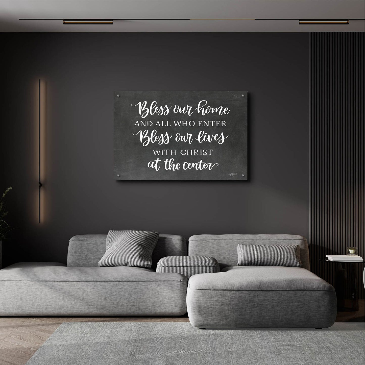 Epic Art 'Bless Our Home' by Imperfect Dust, Acrylic Glass Wall Art,36x24