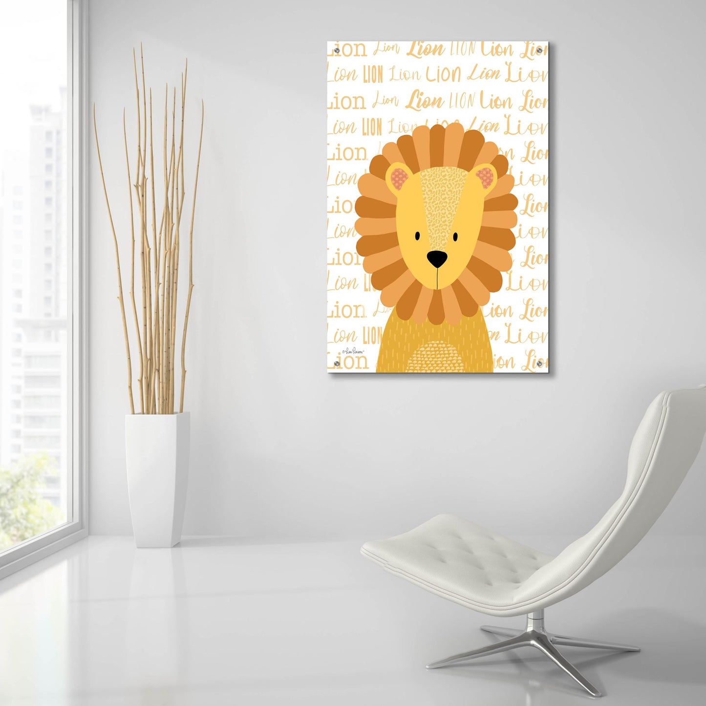 Epic Art 'Baby Lion ' by Lisa Larson, Acrylic Glass Wall Art,24x36