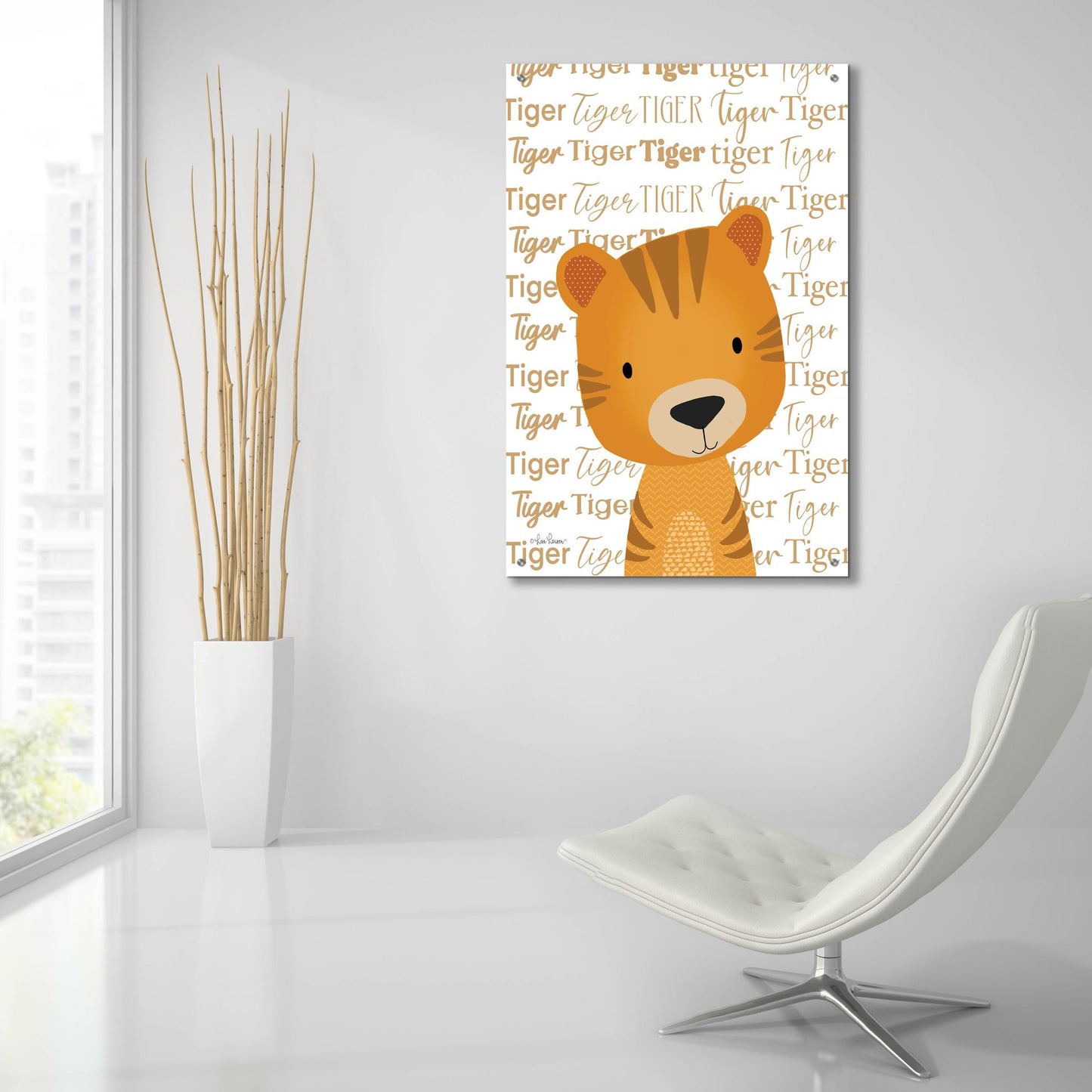 Epic Art 'Baby Tiger ' by Lisa Larson, Acrylic Glass Wall Art,24x36