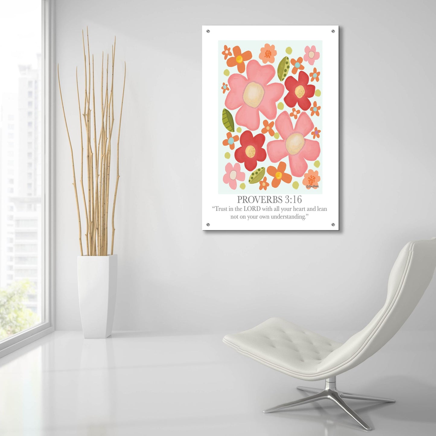 Epic Art 'Trust in the Lord' by Lisa Larson, Acrylic Glass Wall Art,24x36