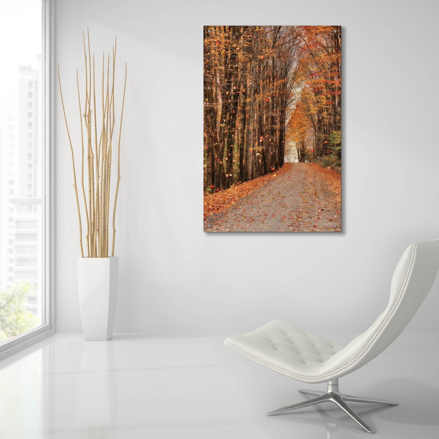 Epic Art 'Golden Boughs I ' by Lori Deiter, Acrylic Glass Wall Art,24x36