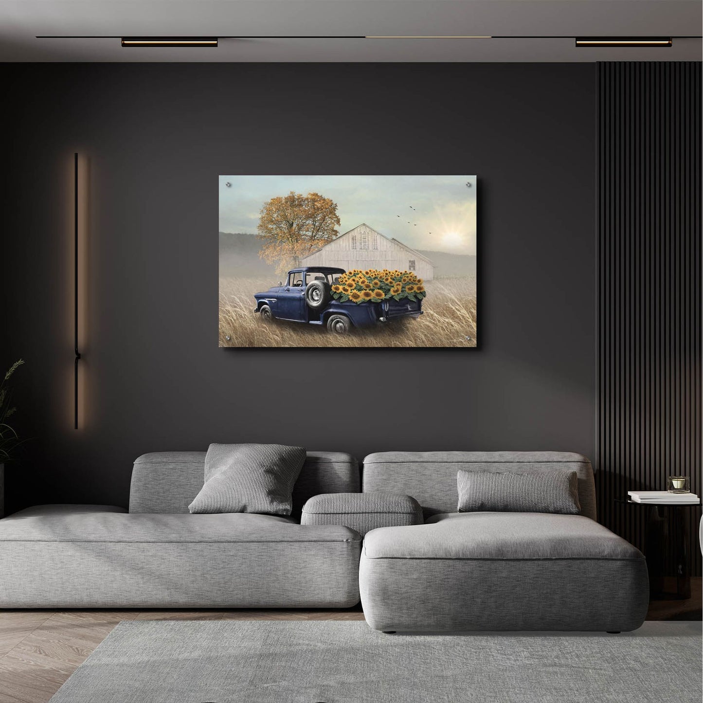 Epic Art 'Sunflower Harvest' by Lori Deiter, Acrylic Glass Wall Art,36x24