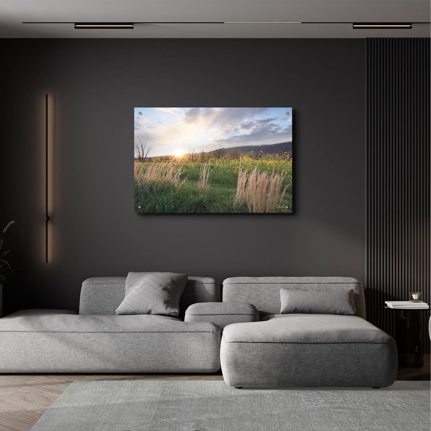 Epic Art 'Country Sunset ' by Lori Deiter, Acrylic Glass Wall Art,36x24