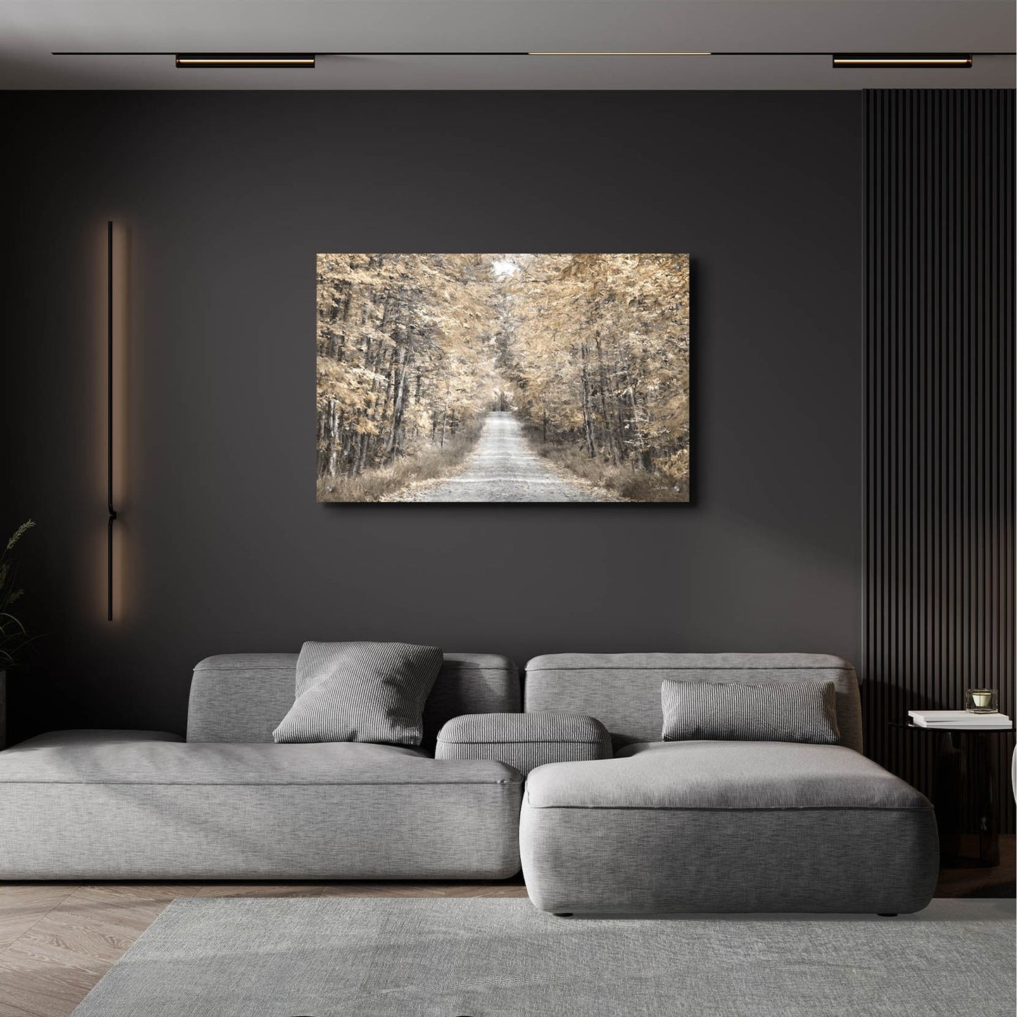 Epic Art 'The Golden Road ' by Lori Deiter, Acrylic Glass Wall Art,36x24