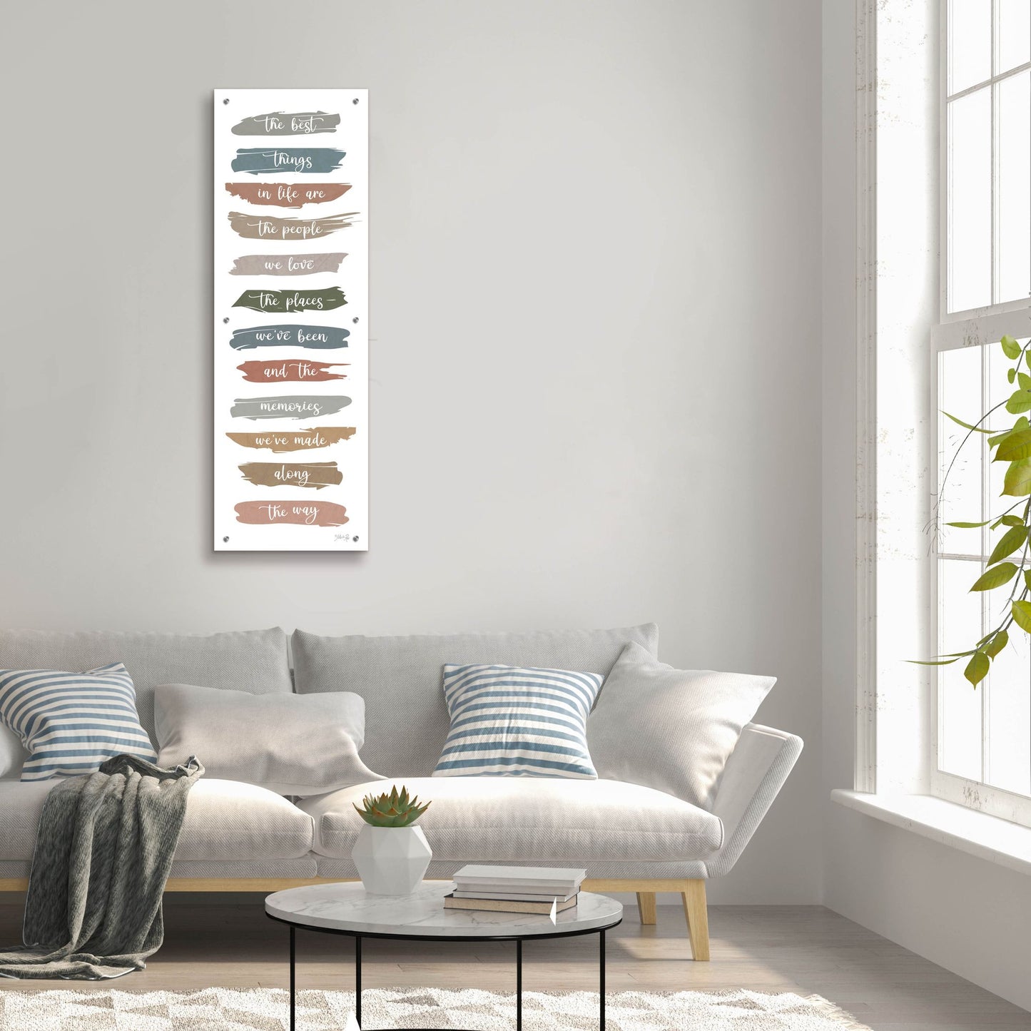 Epic Art 'The Best Things in Life' by Marla Rae, Acrylic Glass Wall Art,16x48