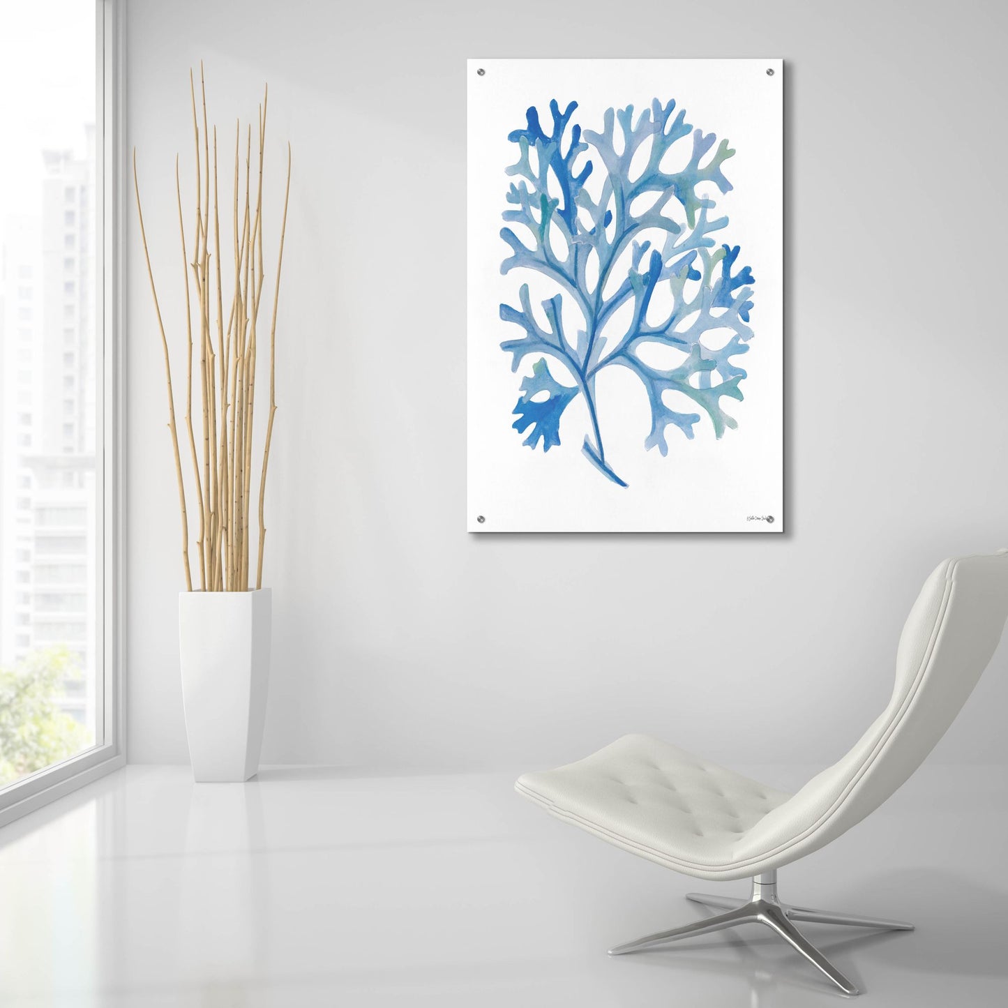 Epic Art 'Coral 4' by Stellar Design Studio, Acrylic Glass Wall Art,24x36
