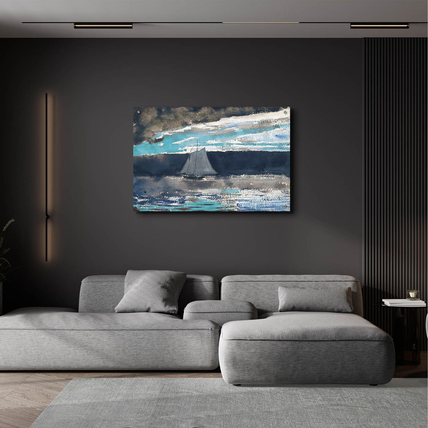 Epic Art 'Schooner at Sunset' by Stellar Design Studio, Acrylic Glass Wall Art,36x24
