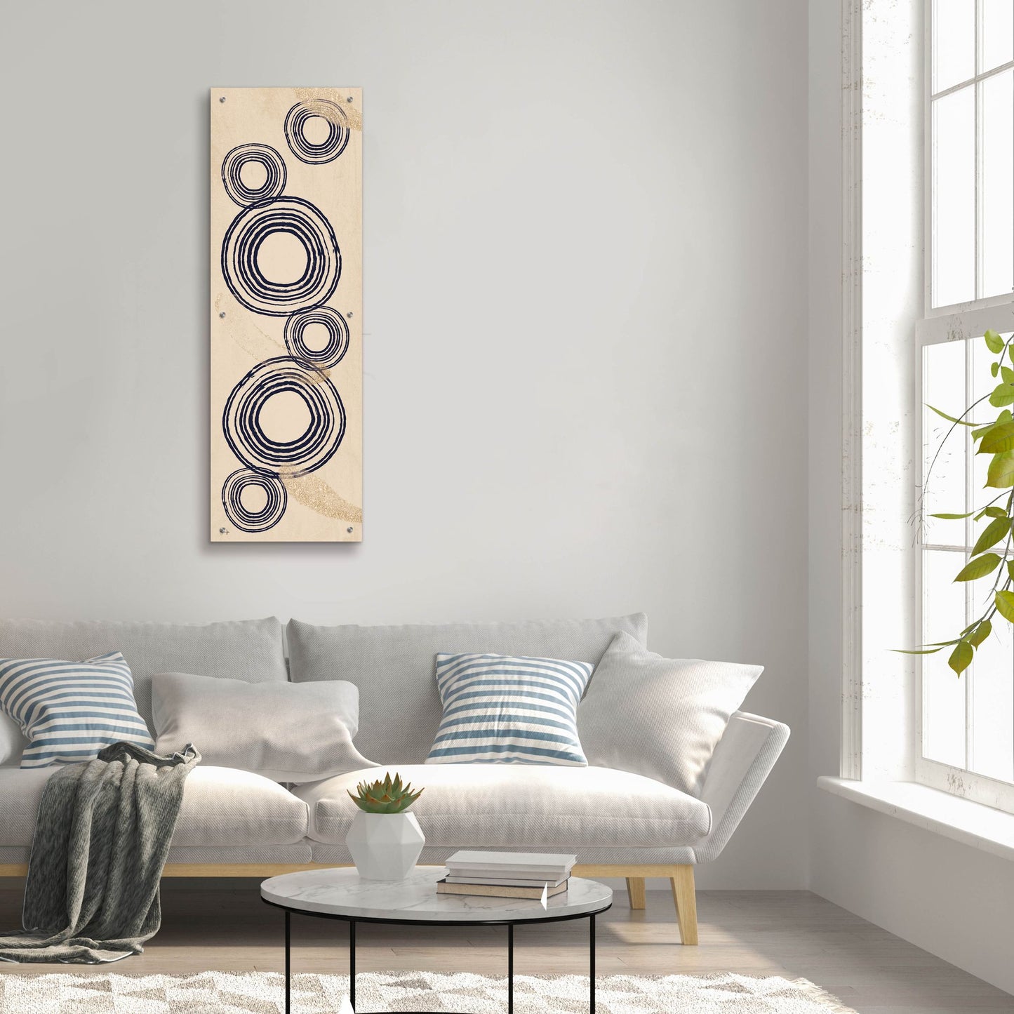 Epic Art 'Seeing Worlds' by Yass Naffas Designs, Acrylic Glass Wall Art,16x48