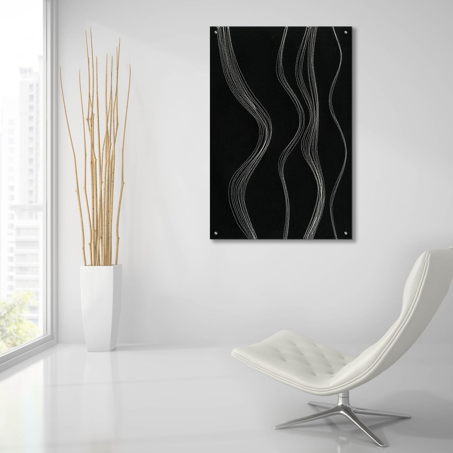 Epic Art 'Rippling Stitches II' by Regina Moore, Acrylic Glass Wall Art,24x36