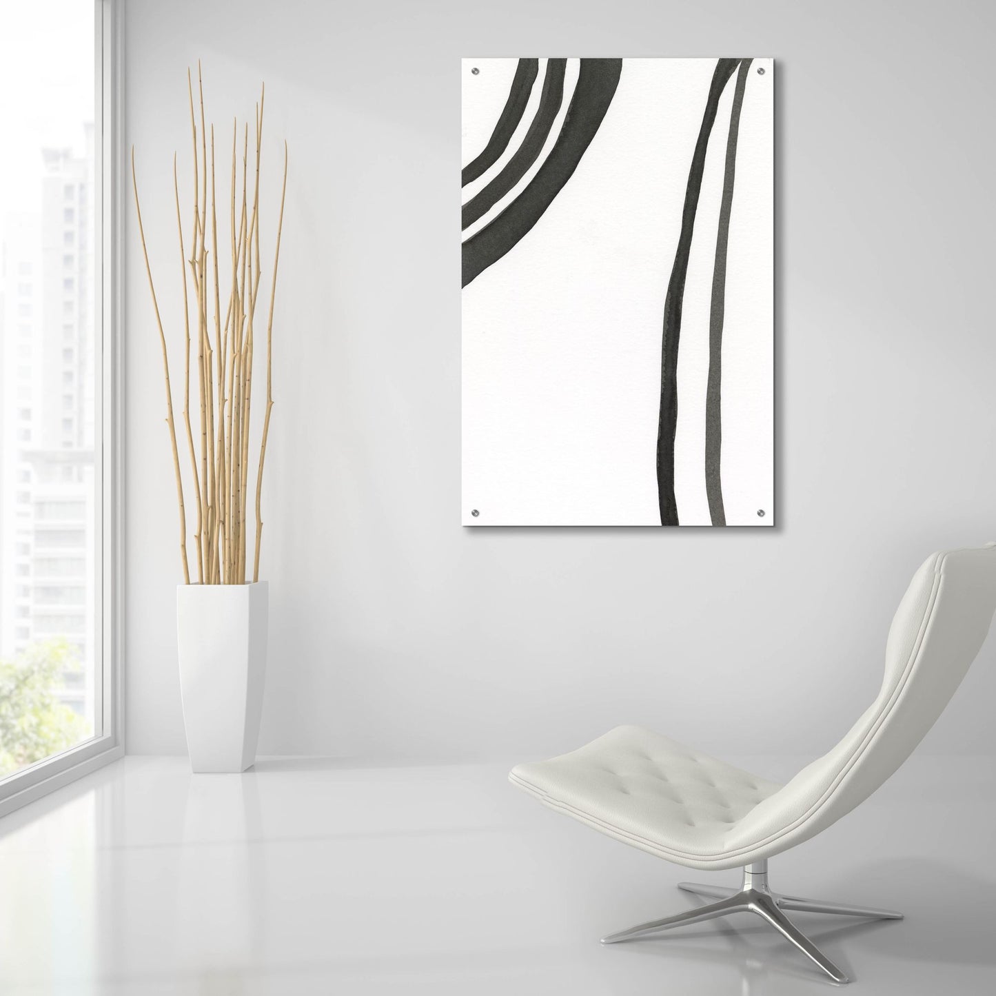 Epic Art 'Ink Lines III' by Regina Moore, Acrylic Glass Wall Art,24x36