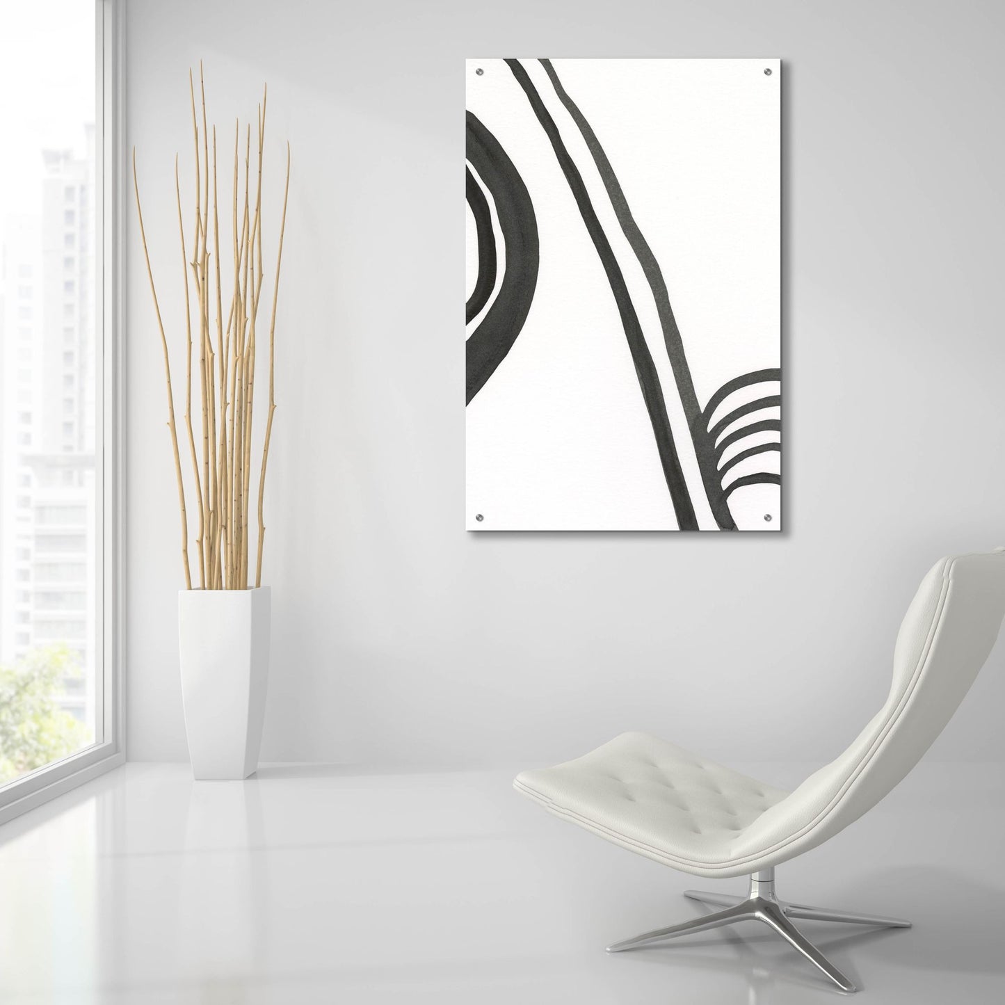 Epic Art 'Ink Lines IV' by Regina Moore, Acrylic Glass Wall Art,24x36