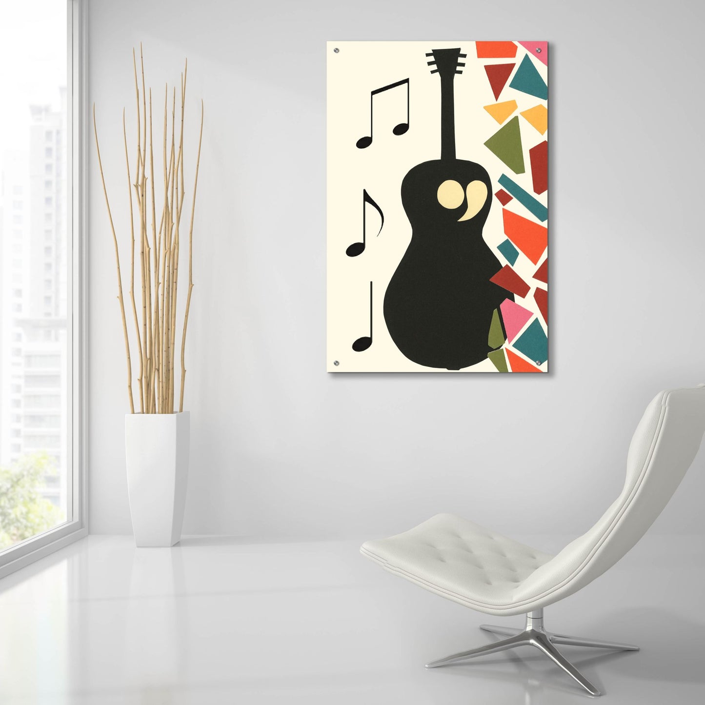 Epic Art 'Cut Paper Instruments Collection B' by Regina Moore, Acrylic Glass Wall Art,24x36