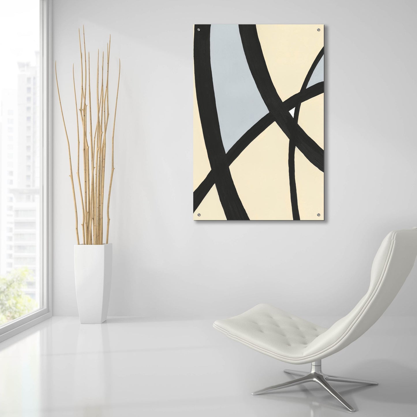 Epic Art 'Serene Labyrinth I' by Regina Moore, Acrylic Glass Wall Art,24x36