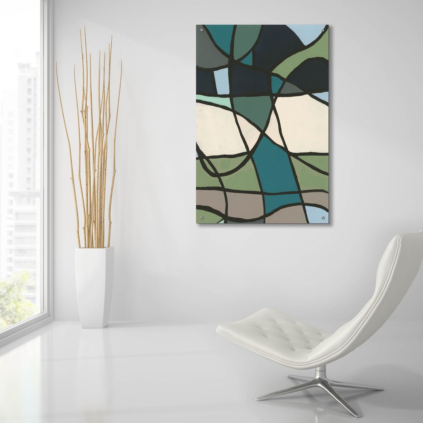 Epic Art 'Multicolor Stained Glass I' by Regina Moore, Acrylic Glass Wall Art,24x36