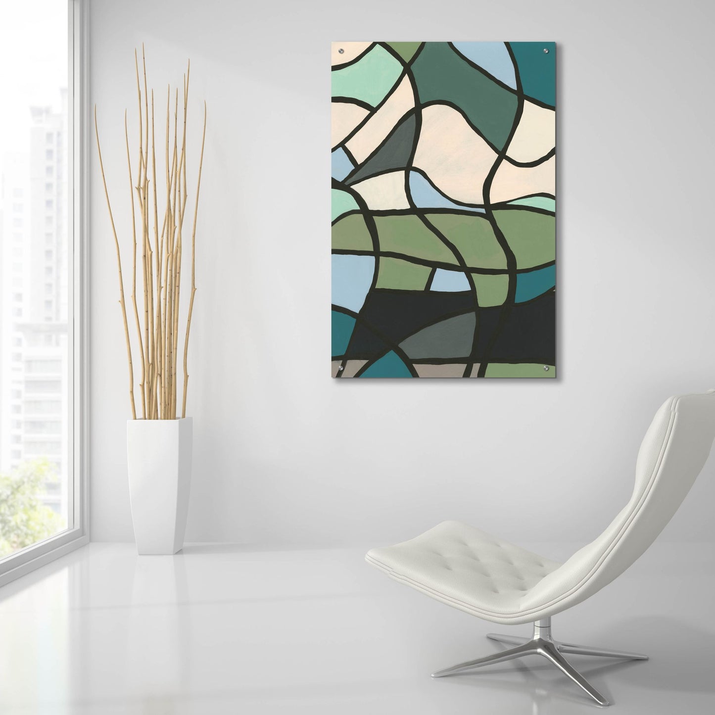 Epic Art 'Multicolor Stained Glass II' by Regina Moore, Acrylic Glass Wall Art,24x36