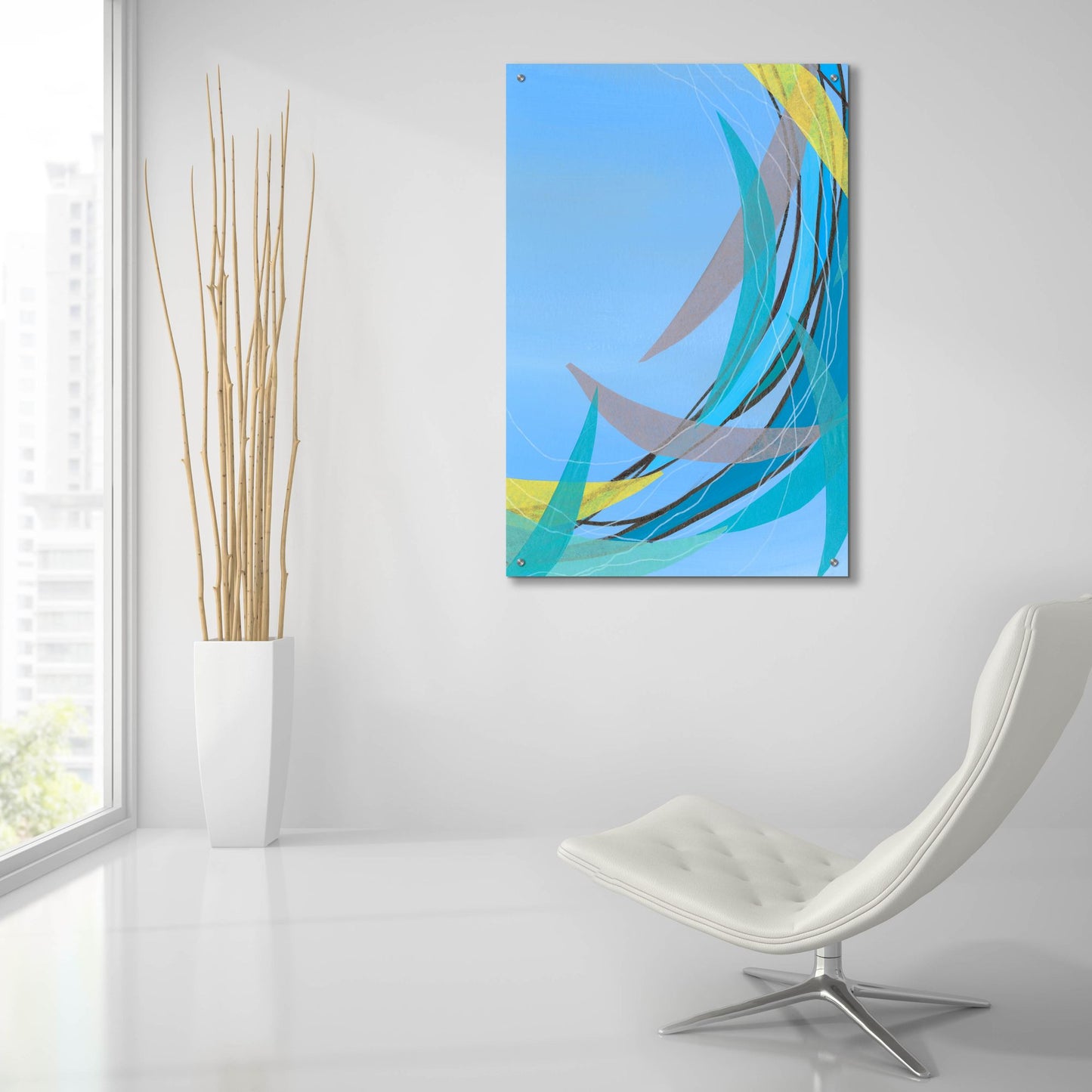 Epic Art 'Circulating Flow II' by Regina Moore, Acrylic Glass Wall Art,24x36
