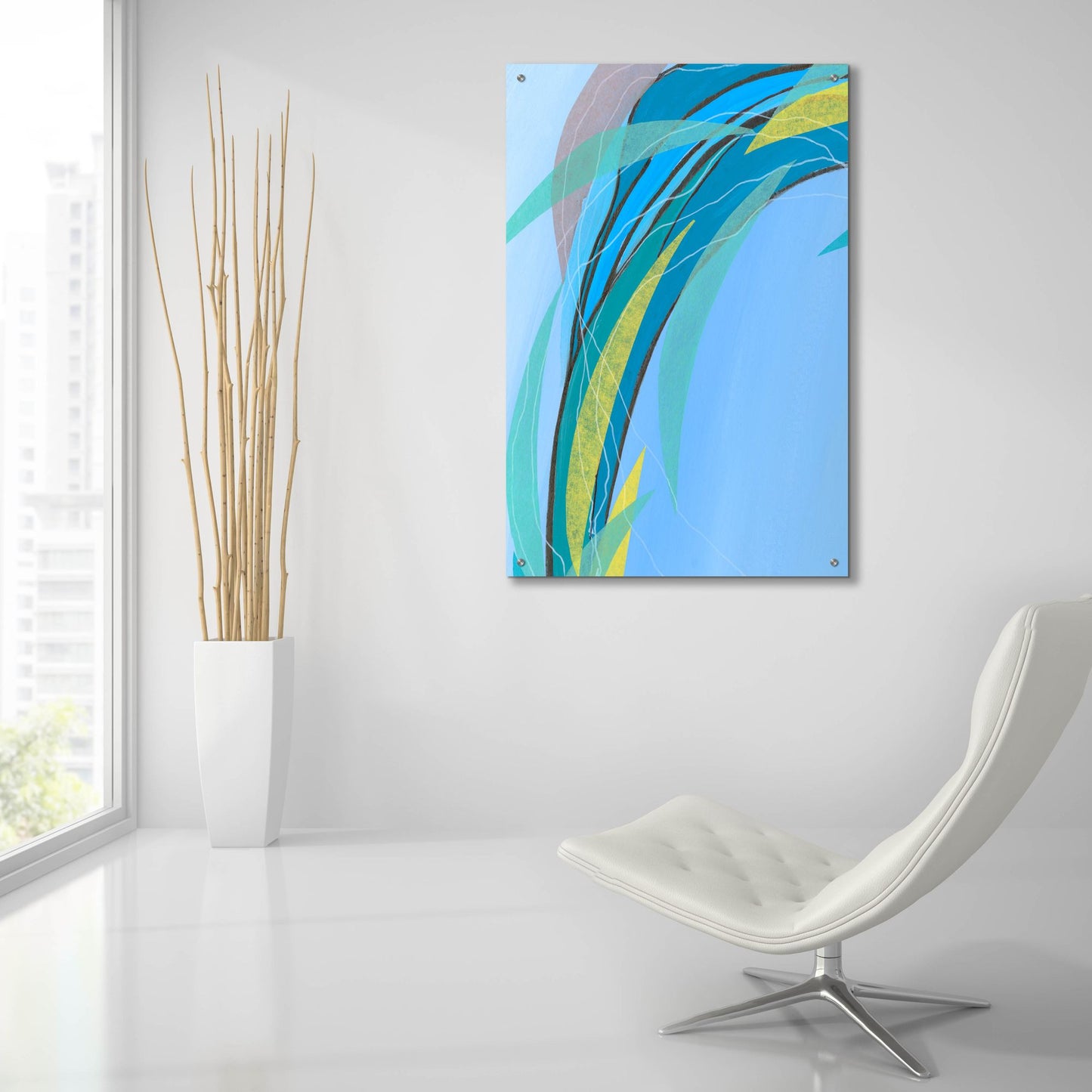 Epic Art 'Circulating Flow III' by Regina Moore, Acrylic Glass Wall Art,24x36