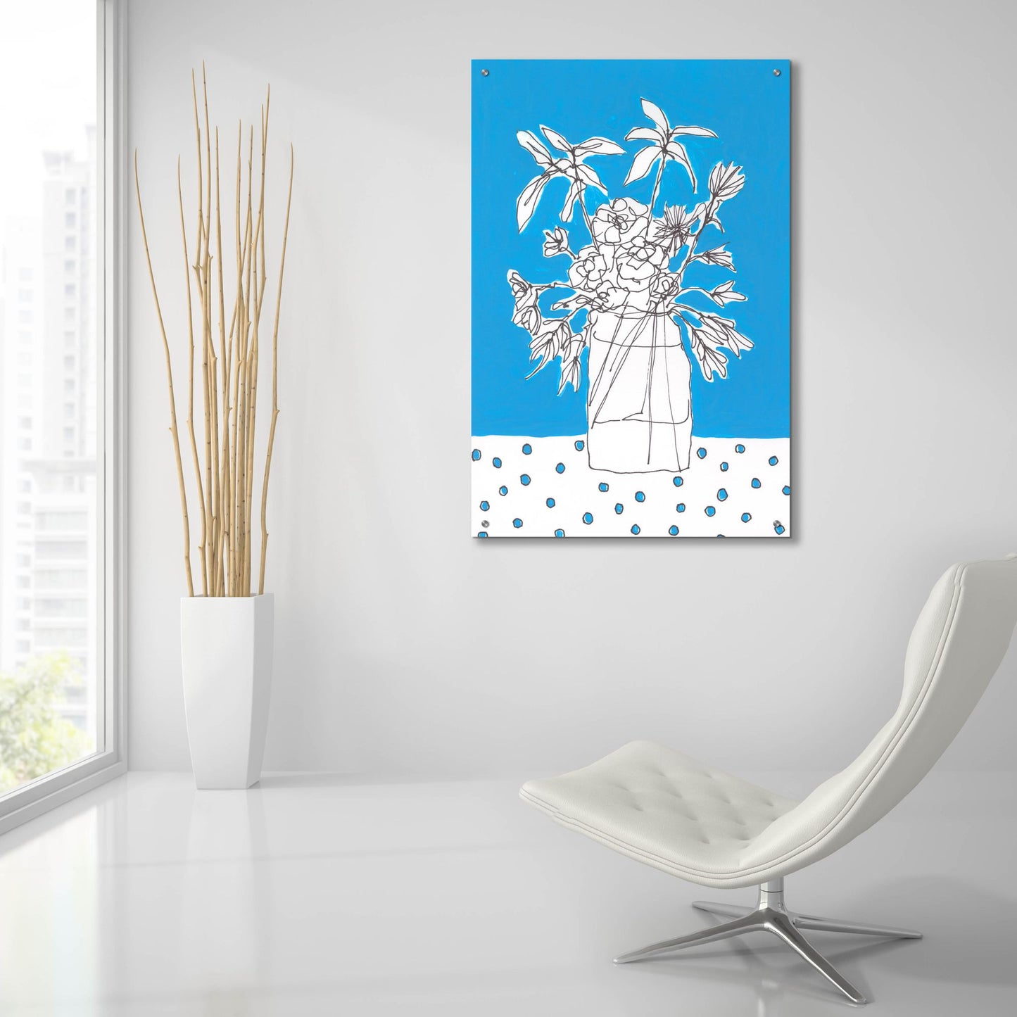 Epic Art 'Floral Jardiniere I' by Regina Moore, Acrylic Glass Wall Art,24x36